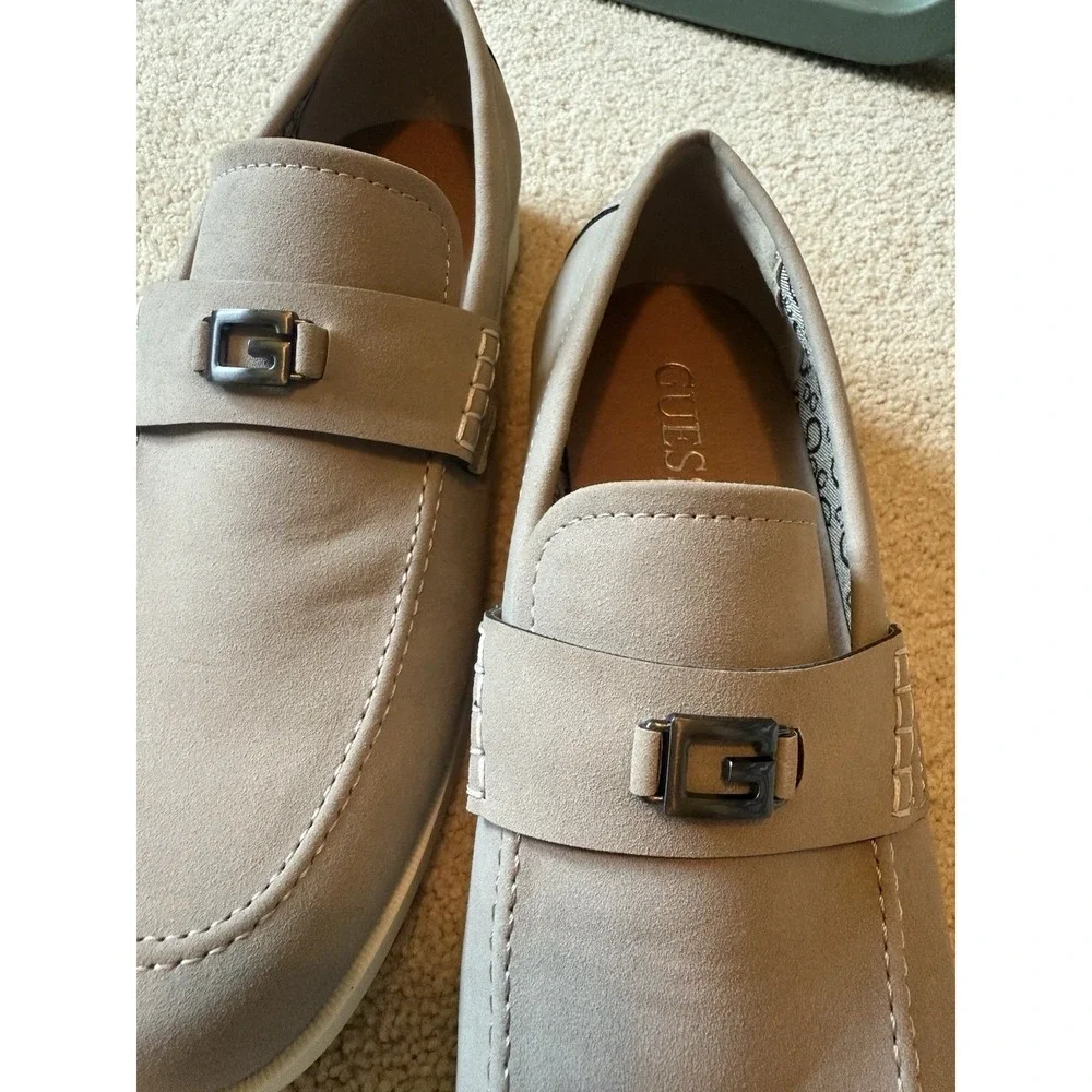 New Guess Tareco Slip On‎ Dressy Workwear Formal Loafers Grey Men's Size 11.5